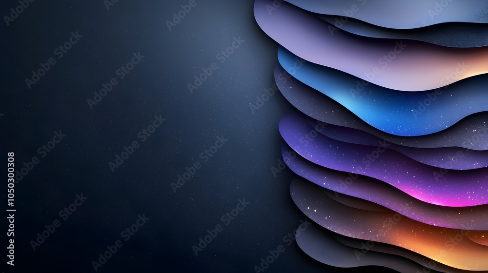 Leinwandbilder Mesmerizing abstract background featuring a blend of deep purple and blue gradients layered with subtle noise textures to create a striking contemporary