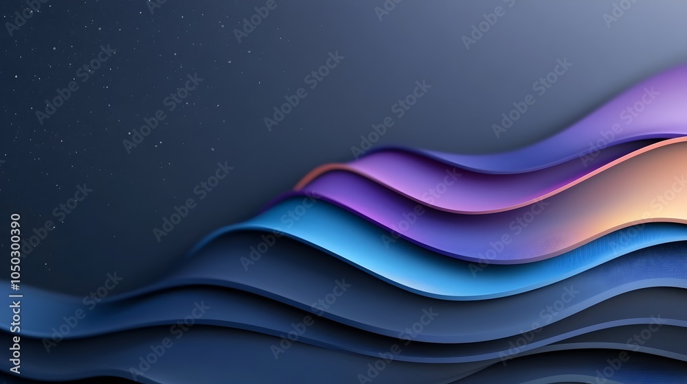 Poster Mesmerizing abstract header design featuring a blend of deep purple and blue gradient shapes layered with subtle noise textures and dynamic visually striking elements