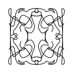 Сircular patterns. Oriental ornament, squared rosette. Abstract symmetry on white background. Sacred geometry, esoteric symbols. Fabric, textile, tiles, prints, designs, wrapping paper, coloring book