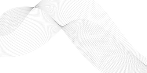 Grey and white abstract wavy flowing particles. White paper wave and curve line background. Digital futuristic technology concept. Vector illustration