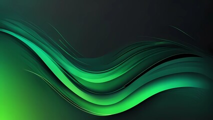 Naklejka premium Futuristic Gradient Background Design in Black and Green Color