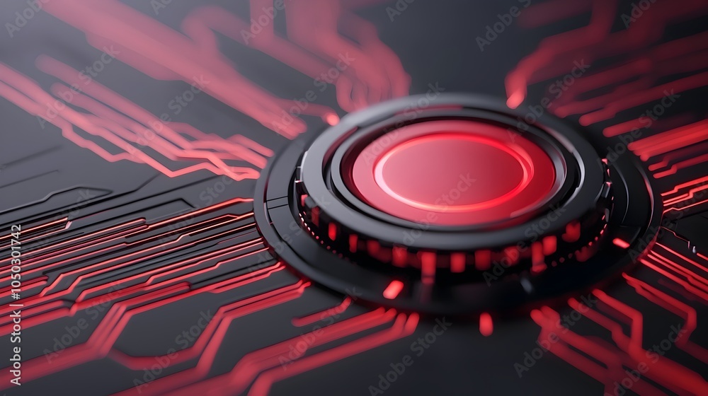 Fototapete Advanced digital lock symbol featured in a high tech interface highlighting secure network features and futuristic data protection with encryption elements for cyber security