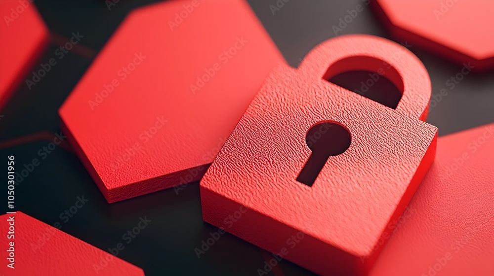 Leinwandbilder Secure Digital Lock Symbol in Futuristic Holographic Interface Emphasizing Advanced Network Technology and Cyber Protection Protocols