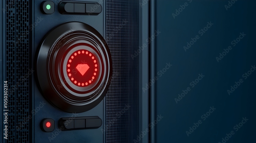 Poster Close up view of a secure lock mechanism in a high tech digital interface highlighting the advanced cybersecurity protocols and encrypted communication systems that protect digital data and networks