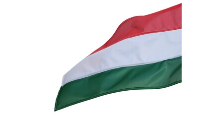 Hungary national flag isolated on white background.