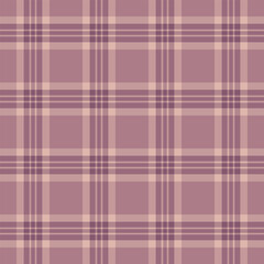 Choice vector textile check, greeting card seamless tartan background. Kind plaid pattern texture fabric in pastel and pink colors.