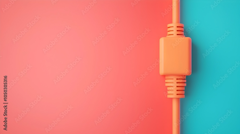 Poster closeup view of an illuminated rj45 network connector cable its precision and connectivity highlight