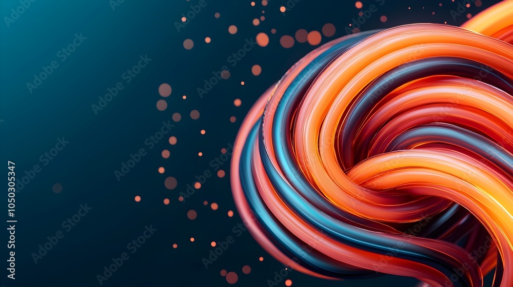Poster Illuminated RJ45 Connector with Soft Glowing Lights Highlighting the Cable s Precision Shimmering Light Trails Representing the High Speed and Efficient Data Transmission