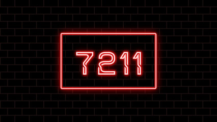 7211年のネオン文字