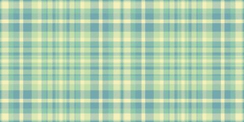 Antique plaid pattern fabric, drawing vector check background. Holiday textile tartan texture seamless in light and cyan colors.