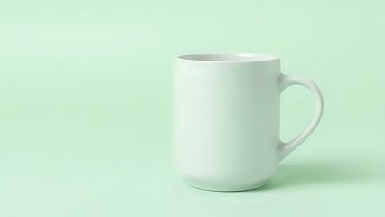 Obraz premium Matte Coffee Mug on Green Background