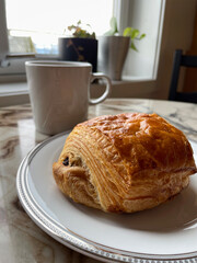 coffee and pain au chocolate