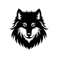 Fototapeta premium Black Wolf Head