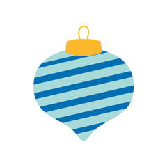 Christmas ball ornament flat design illustration