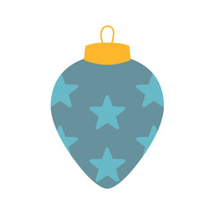 Obraz premium Christmas ball ornament flat design illustration