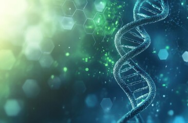 DNA Double Helix in Abstract Background