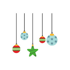 Christmas Decoration Balls and Gifts Vector Illustration