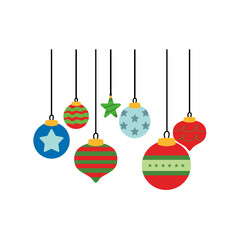 Christmas Decoration Balls and Gifts Vector Illustration