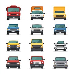 vector art of Car Transport Ico. Car front line icon.