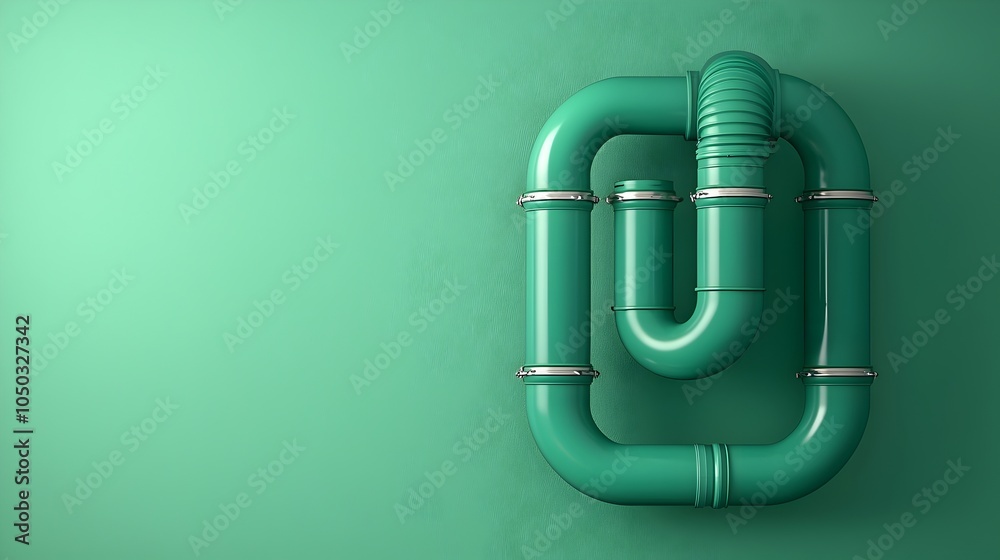 Aufkleber detailed 3d architectural blueprint showcasing the ventilation system of a building highlighting the