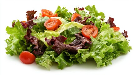 Fresh salad with mixed greens and cherry tomatoes.