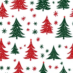 Obraz premium Holiday repetitive tile patterns for wrapping paper for Gift box