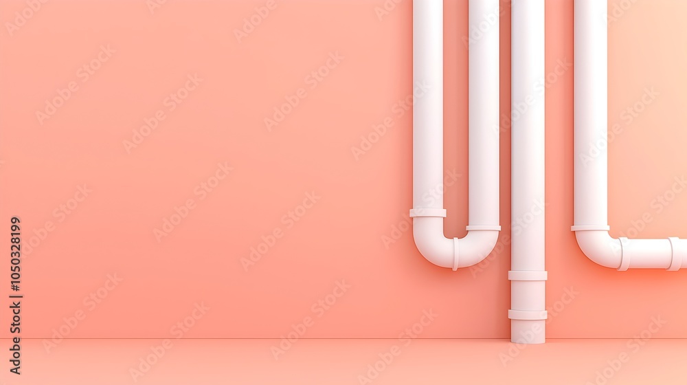 Leinwandbilder detailed 3d blueprint visualization of a comprehensive ventilation system layout with ducts and vent