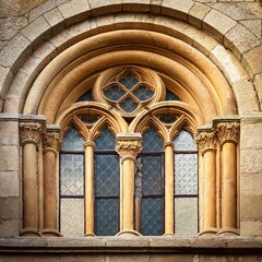 Obraz premium medieval stone palace, AI generated