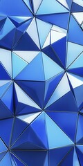 Abstract Geometric Pattern - Blue Triangle Background