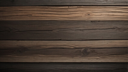 Fototapeta premium Close up of a rustic wooden plank background with natural wood grain and a weathered texture.