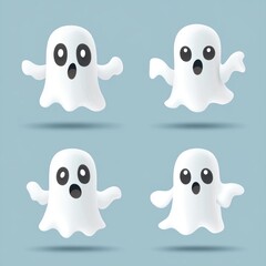 Obraz premium Cute ghost. Halloween decoration element.