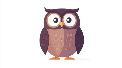 Obraz premium Cute cartoon owl. Halloween decoration.