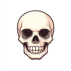 Obraz premium Closeup view of skull. The decoration element for Halloween.