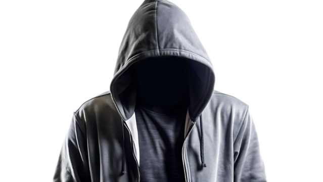 hacker isolated on white background,AI GENERATED