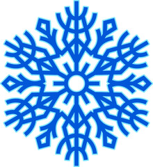 Abstract snowflake decorative design element.