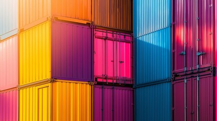 Fototapeta premium abstract background of shipping containers, softly shaded with a light gradient