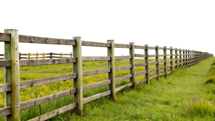 Livestock Fencing on white background.AI GENERATED