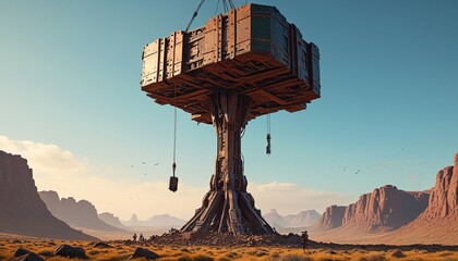 A towering giant hoisting a massive war club over its head, challenging any who would dare approach its territory, Generative AI