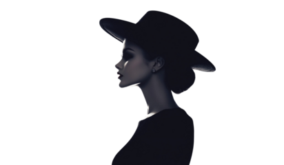  silhouette vintage dress hat Fashion people