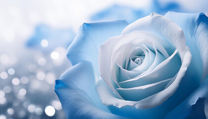 Transparent blue rose background