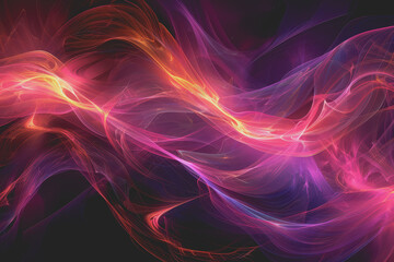 Spectacular abstract lines and smoke fractal patterns in a chaotic dark theme.