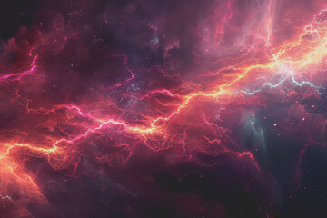 Fototapeta premium Spectacular abstract lines and smoke fractal patterns in a chaotic dark theme.