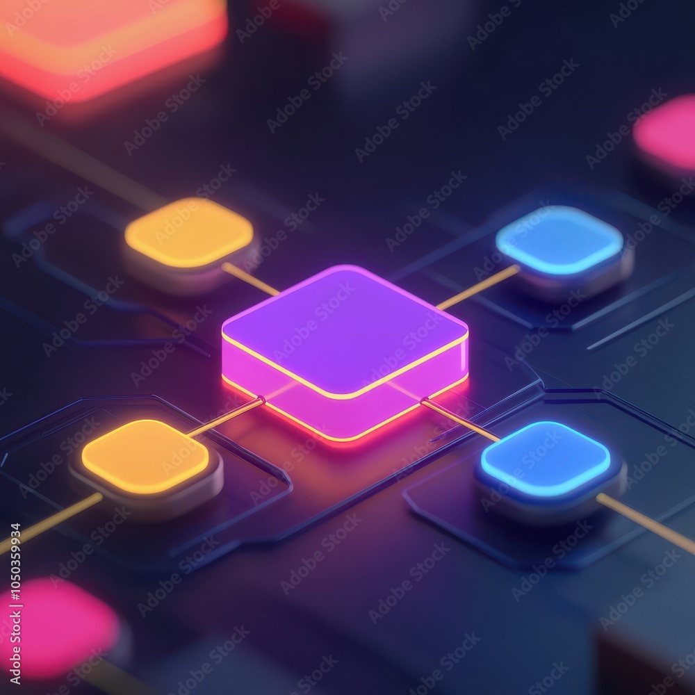 Poster automated sales process flowchart visualization
