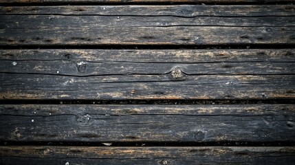 Fototapeta premium Rustic Wooden Plank Flooring with Dark Stains