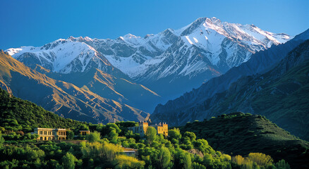 Obraz premium sunset in the mountains