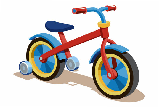 A child s tricycle vector art illustration
