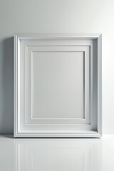 A sleek, modern frame mockup with a square design and a light gray background, featuring a minimalist aesthetic.