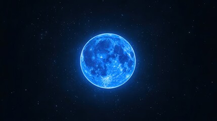 Obraz premium Majestic Full Moon Illuminating Dark Night Sky - Perfect Copy Space for Your Design