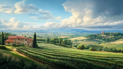 Fototapeta premium Scenic Italian Countryside 