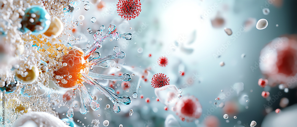Poster exploring the intricate dynamics of bacteria attacking blade surfaces a cross-sectional view into mi